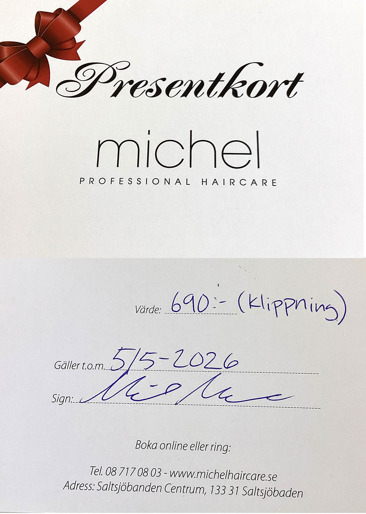 Klippning, Michel professional haircare